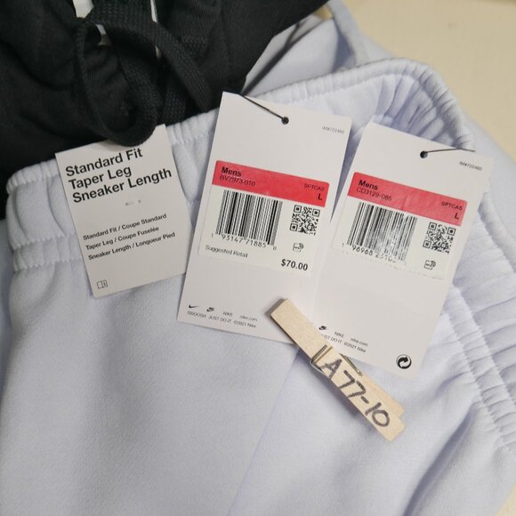 Nike Club Mens 2 Piece Sweatsuit Fleece Tracksuit Football Grey/Black Gift Set - Picture 4 of 13